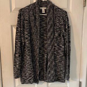 Women's cardigan sweater Black and Gray XL